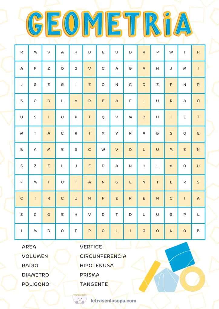 Geometría Soluciones soluciones sopas de letras soluciones para imprimir