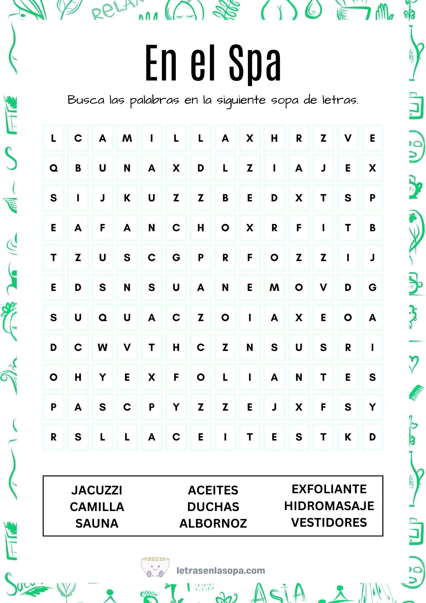 sopas de letras adultos gratis en el spa grande sopas de letras adultos gratis en el spa grande