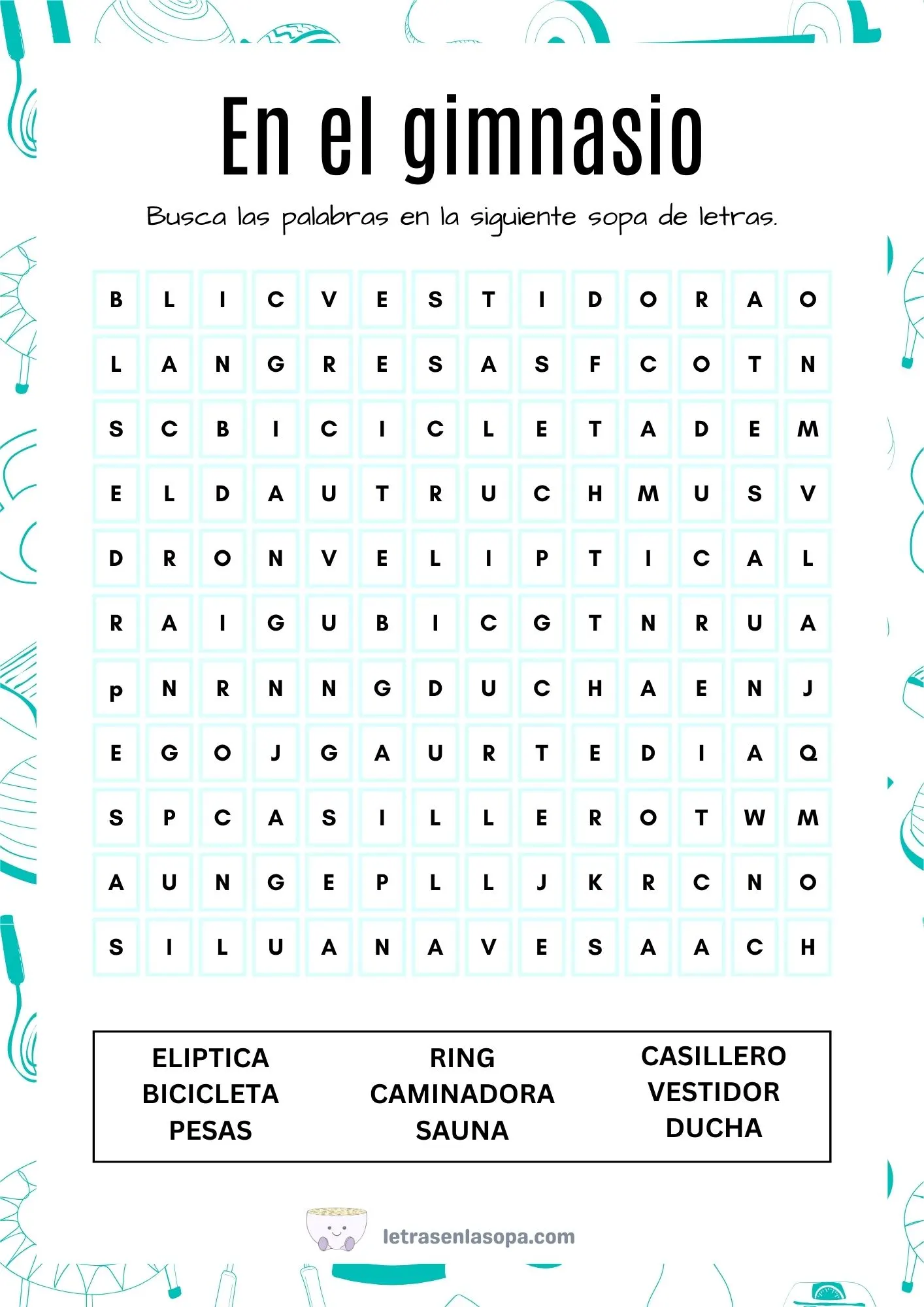 sopas de letras adultos gratis en el gimnasio grande sopas de letras adultos gratis en el gimnasio grande