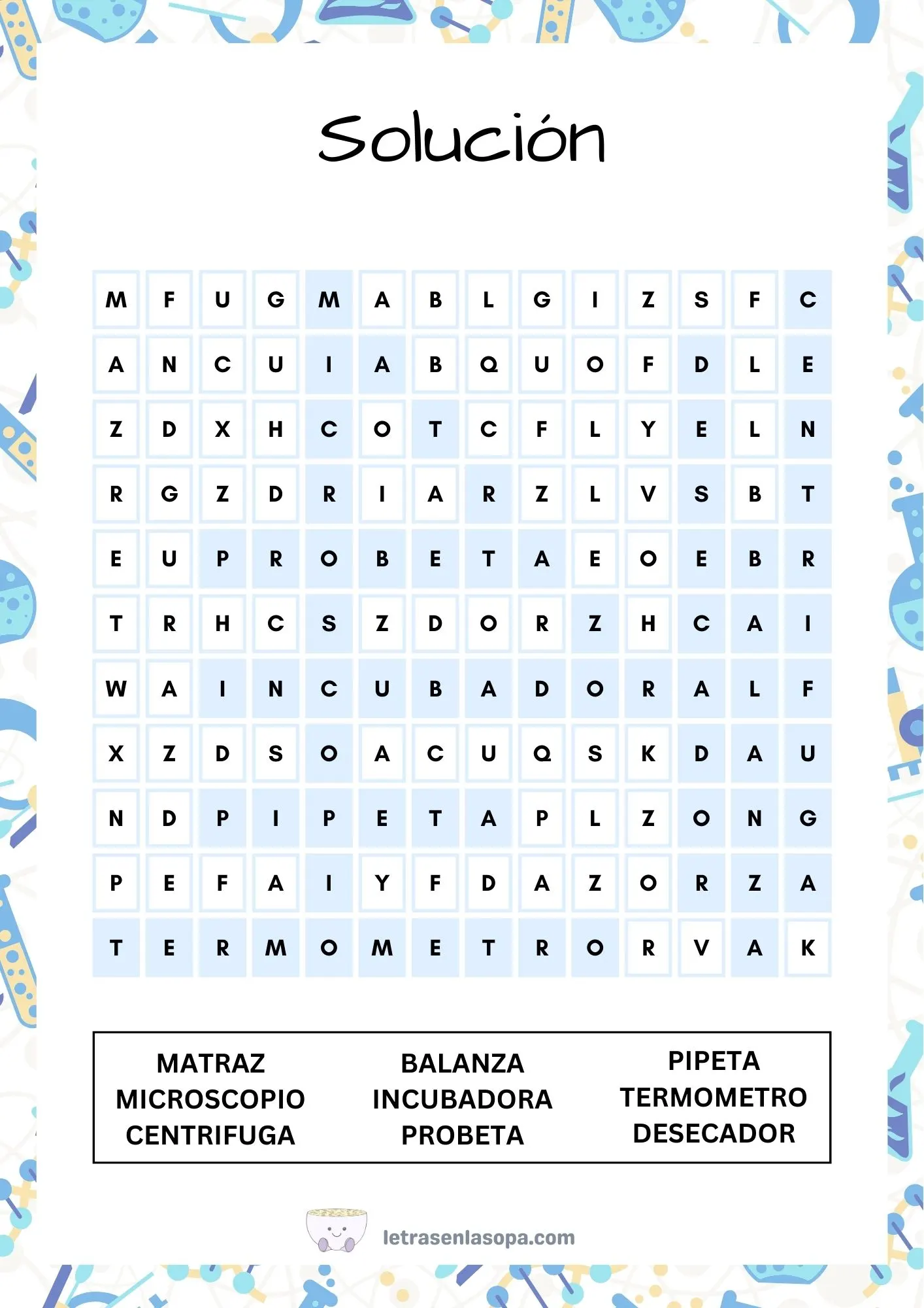 soluciones sopa de letras para imprimir grandes gratis español letra grande