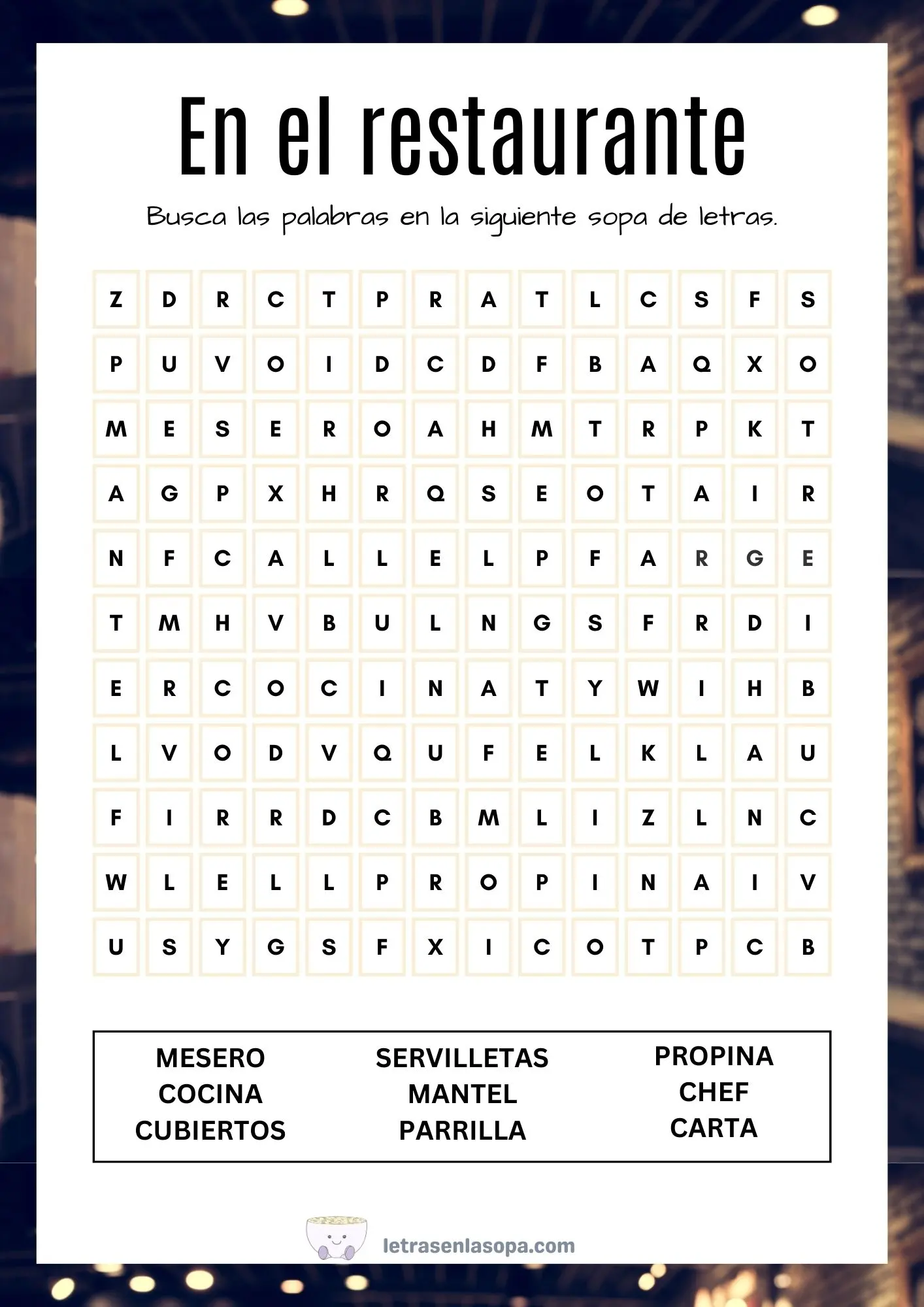  sopa de letras para imprimir pdf