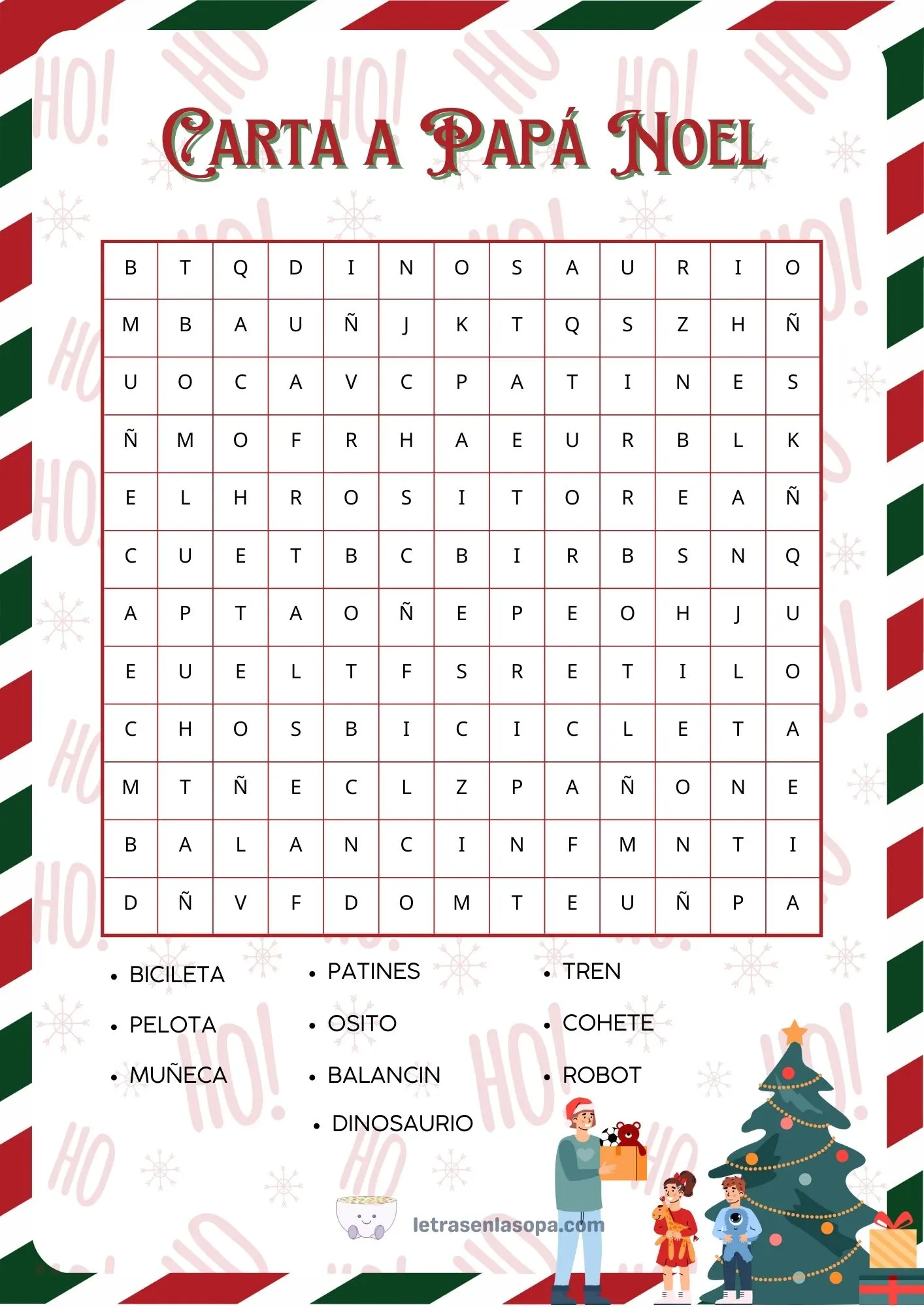 Sopa de letras de Navidad para imprimir niños Sopa de letras de Navidad para imprimir niños