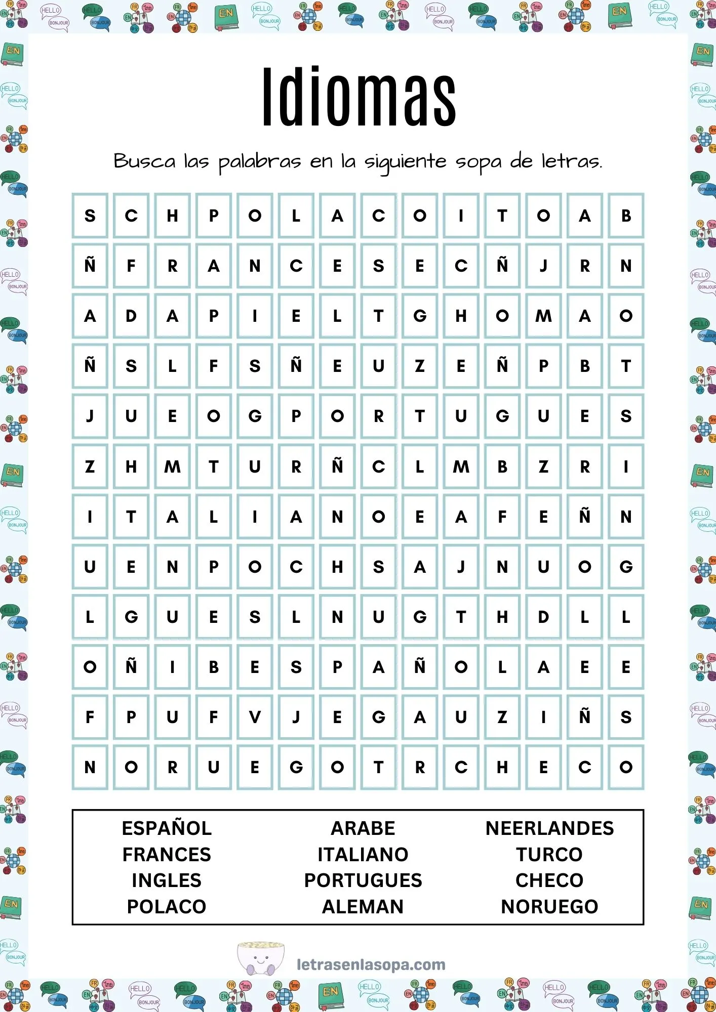 sopas de letras adultos gratis idiomas sopas de letras adultos gratis idiomas