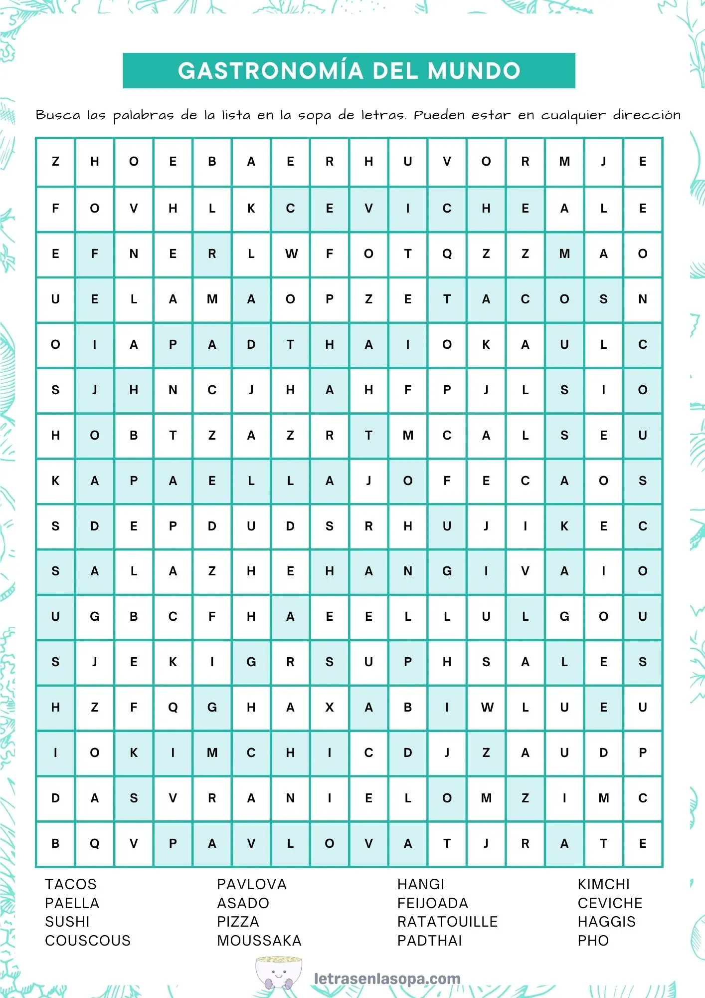 soluciones sopas de letras para adultos difíciles gratis imprimir