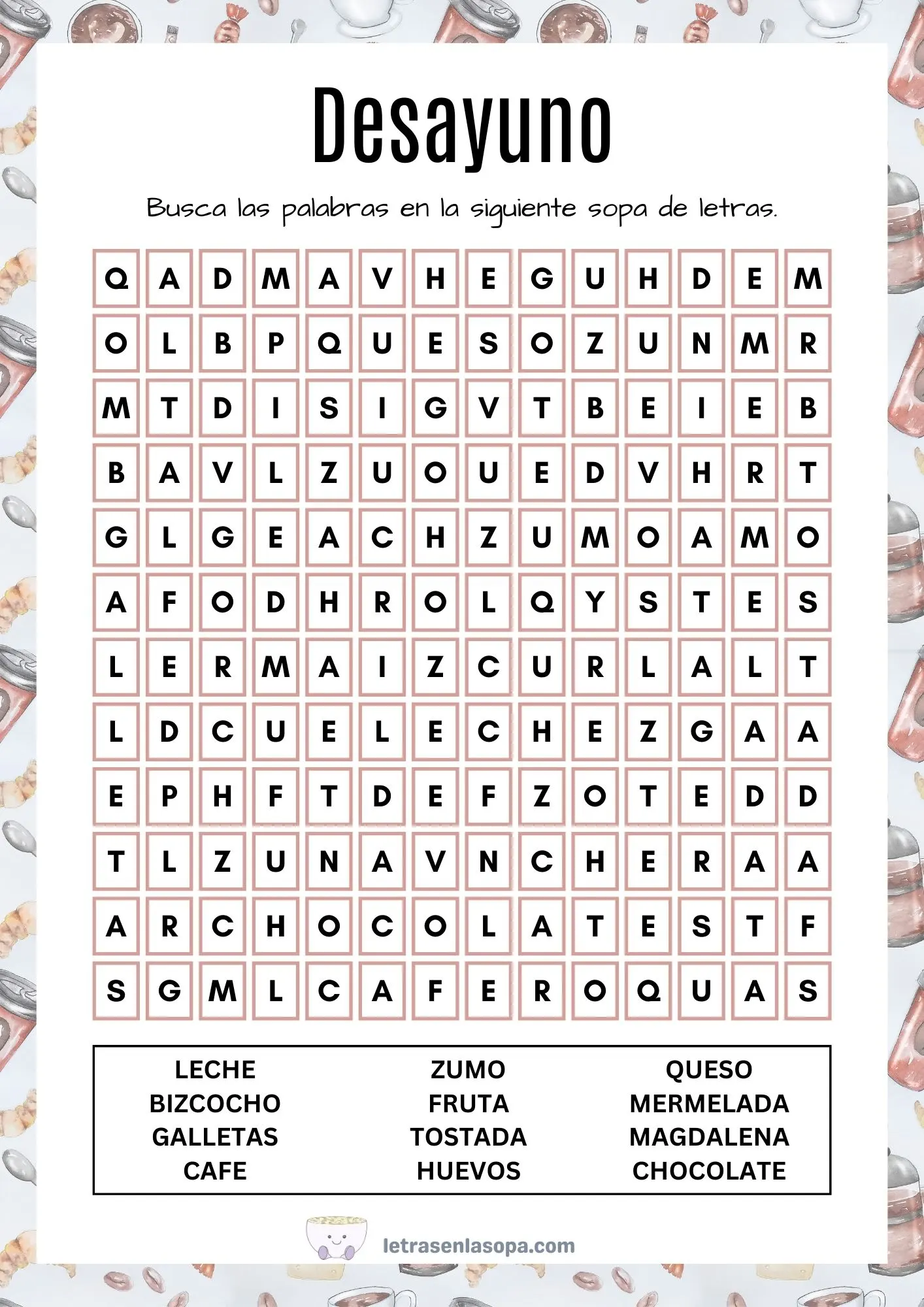 sopas de letras adultos gratis desayuno sopas de letras adultos gratis desayuno
