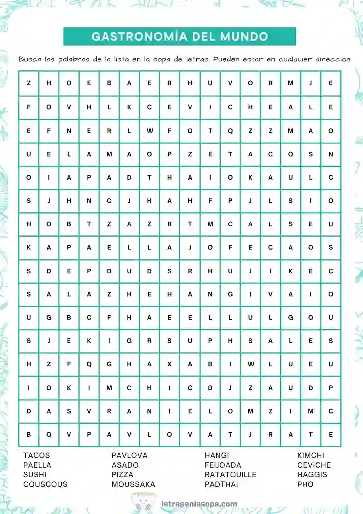 sopas de letras para adultos difíciles gratis imprimir